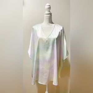 Adrienne Sofie top, NWT, Tie-dyed pattern, pastel colors, size Large